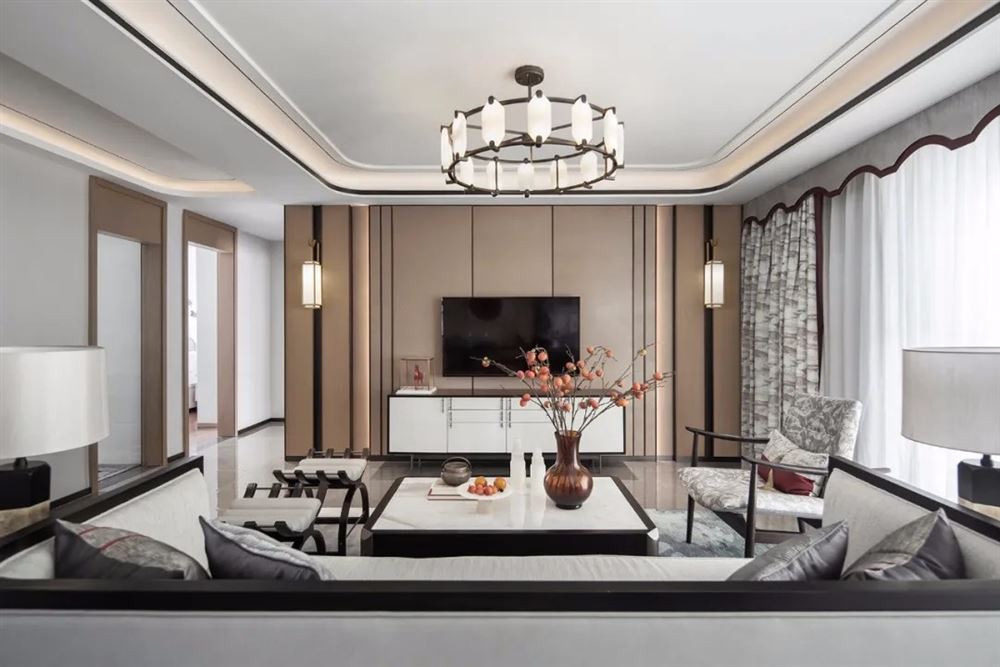 惠州市茂基&middot;城市華府新中式風格四居室裝修案例