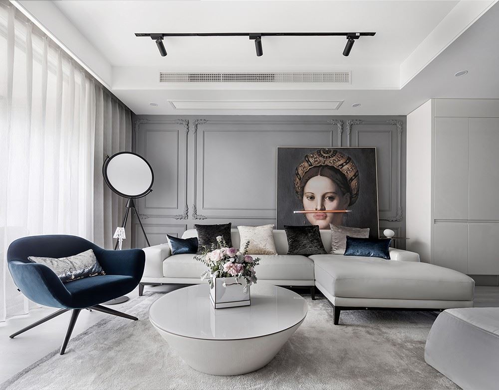 廣州市海珠半島花園三期輕奢風(fēng)格三居室裝修案例