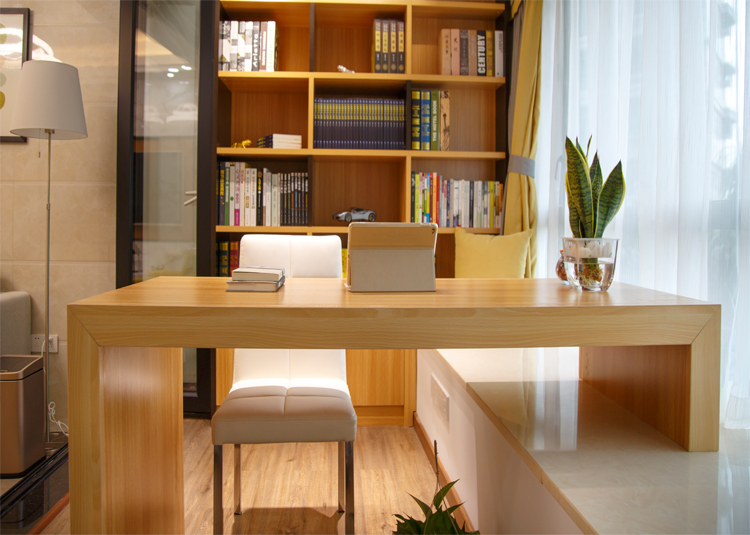 現(xiàn)代前衛(wèi)風格室內裝修效果圖-雅居樂御賓府三居145平米-書房