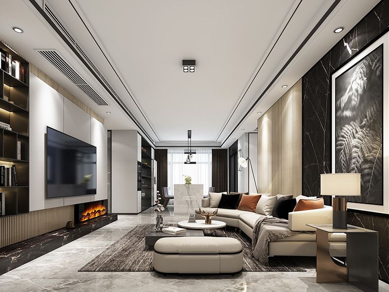 常州市星河國際現(xiàn)代簡約風格三居室裝修案例