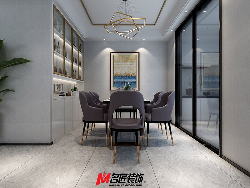 臺(tái)州市鉑金家園輕奢風(fēng)格三居室裝修案例