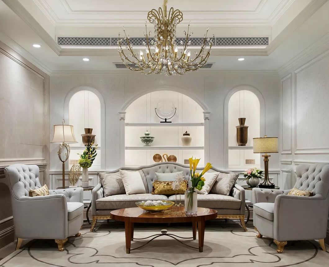 簡歐風格別墅裝修設計效果圖-天湖酈都別墅450平米-別墅會客室裝修設計 簡歐風格別墅裝修設計效果圖-天湖酈都別墅450平米-別墅會客室裝修設計