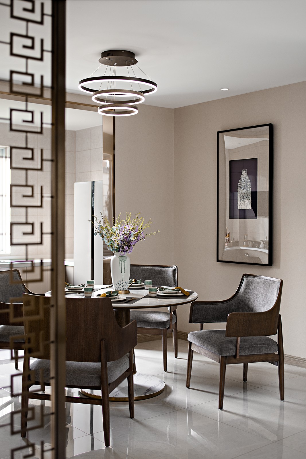 佛山裝修公司新中式風格室內裝修效果圖-餐廳 佛山裝修公司新中式風格室內裝修效果圖-餐廳