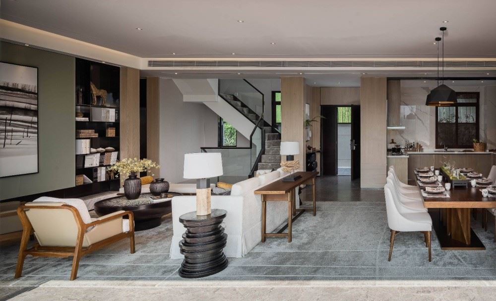 曲靖市金湘九俊新中式風格別墅裝修案例