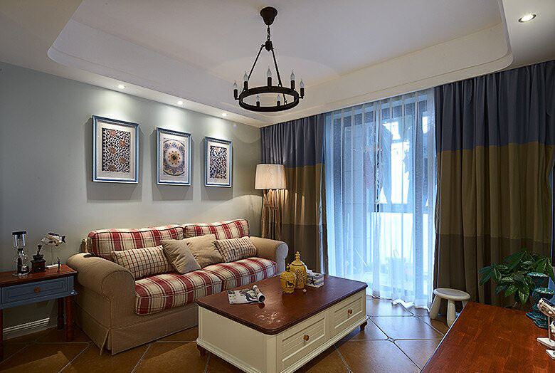 江門市明泰城田園風(fēng)格二居室裝修案例