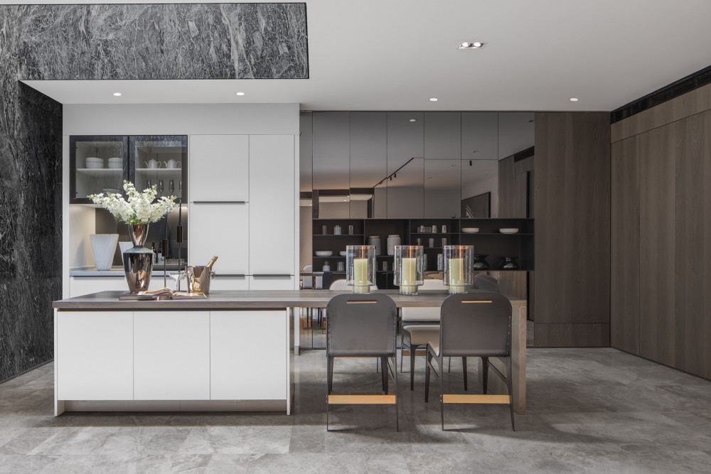 北歐輕奢風(fēng)格室內(nèi)家裝案例效果圖-廚房 北歐輕奢風(fēng)格室內(nèi)家裝案例效果圖-廚房