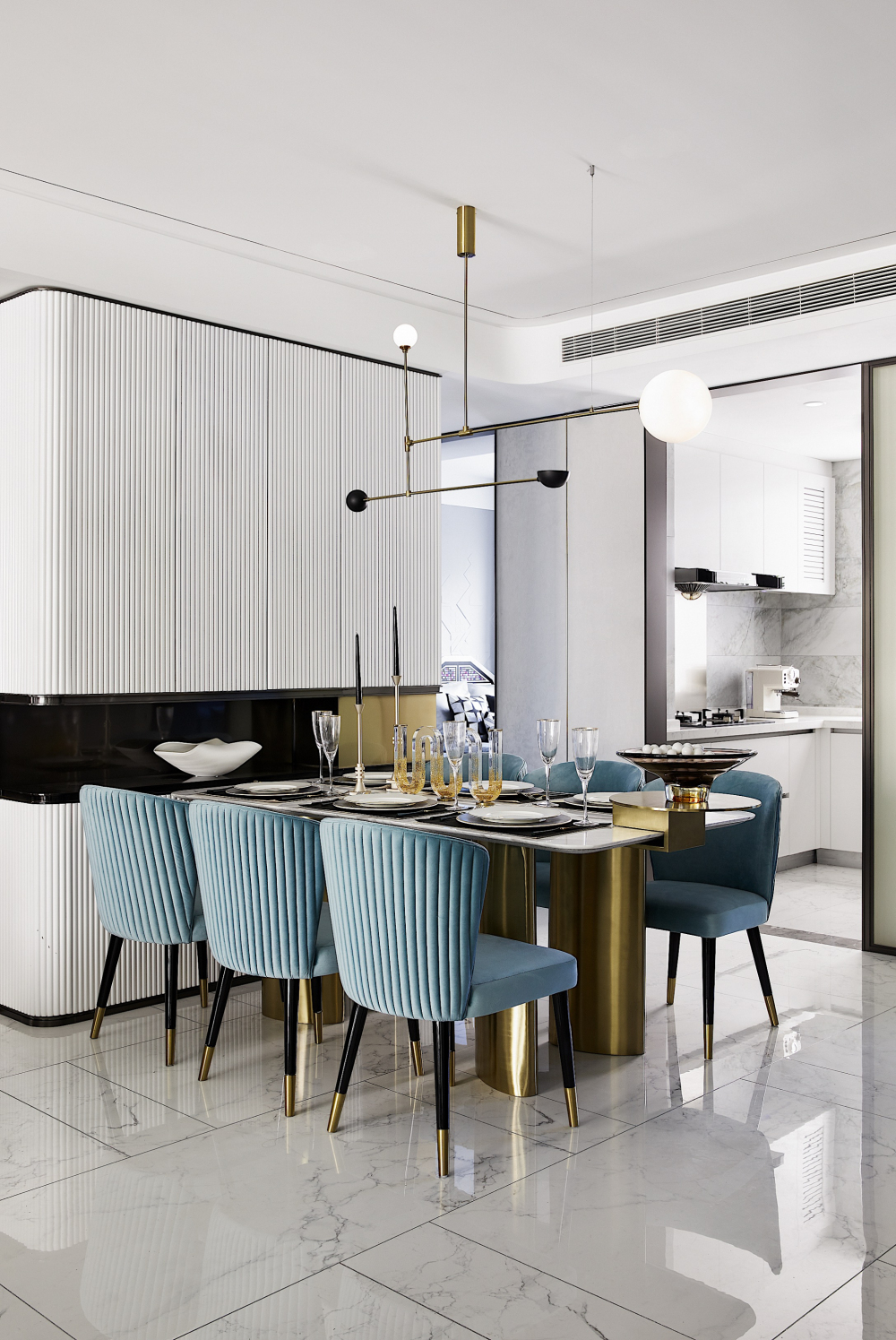 簡(jiǎn)歐輕奢風(fēng)格室內(nèi)家裝案例效果圖-餐廳 簡(jiǎn)歐輕奢風(fēng)格室內(nèi)家裝案例效果圖-餐廳