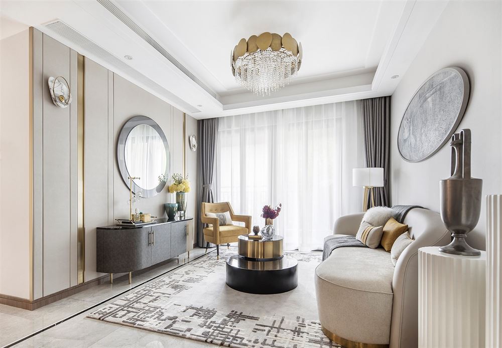 廣州市華發(fā)中央公園輕奢風(fēng)格三居室裝修案例