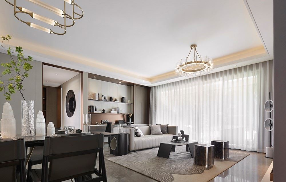 江門市幸福新村輕奢風(fēng)格三居室裝修案例