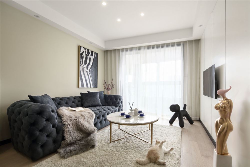 曲靖市金湘九俊現(xiàn)代簡約風格三居室裝修案例