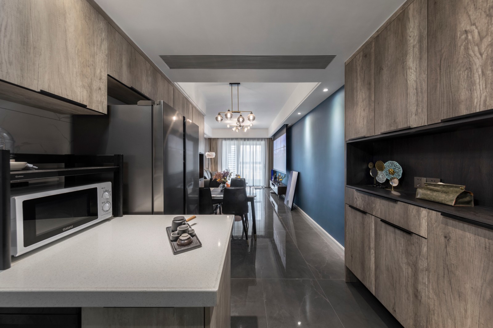 現(xiàn)代輕奢風(fēng)格靜謐灰室內(nèi)家裝設(shè)計-廚房 現(xiàn)代輕奢風(fēng)格靜謐灰室內(nèi)家裝設(shè)計-廚房