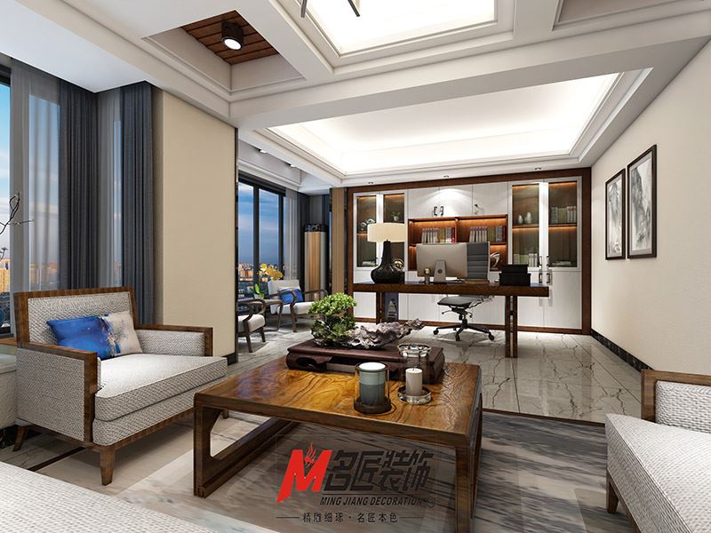 揭陽市博雅苑C區(qū)現(xiàn)代風(fēng)格辦公空間裝修案例