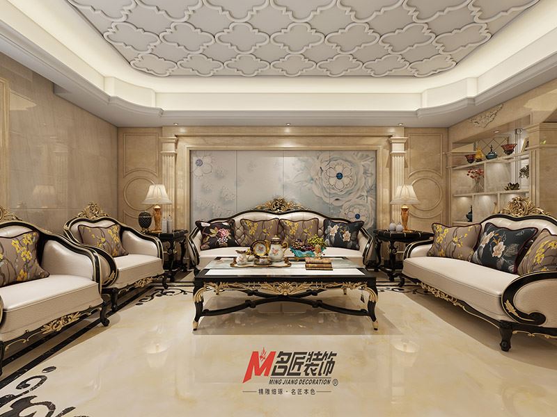 揭陽市漣漪園歐式風(fēng)格三居室裝修案例