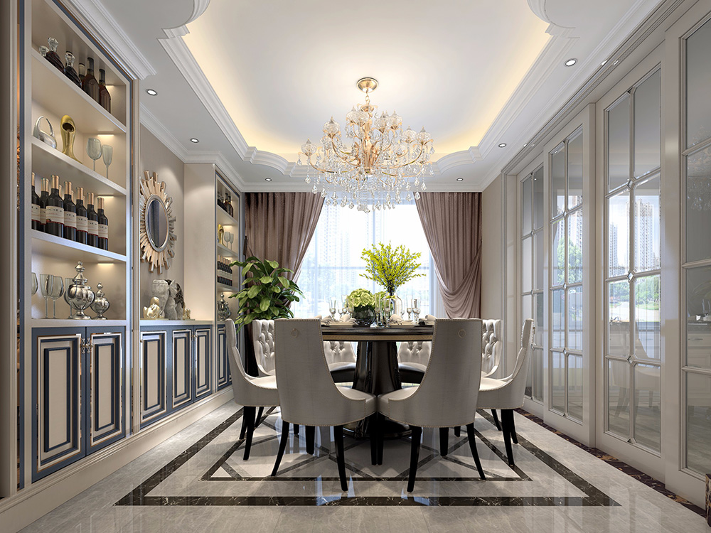 簡(jiǎn)歐風(fēng)格別墅裝修設(shè)計(jì)效果圖-萬(wàn)科城別墅350平米-別墅餐廳裝修設(shè)計(jì) 簡(jiǎn)歐風(fēng)格別墅裝修設(shè)計(jì)效果圖-萬(wàn)科城別墅350平米-別墅餐廳裝修設(shè)計(jì)