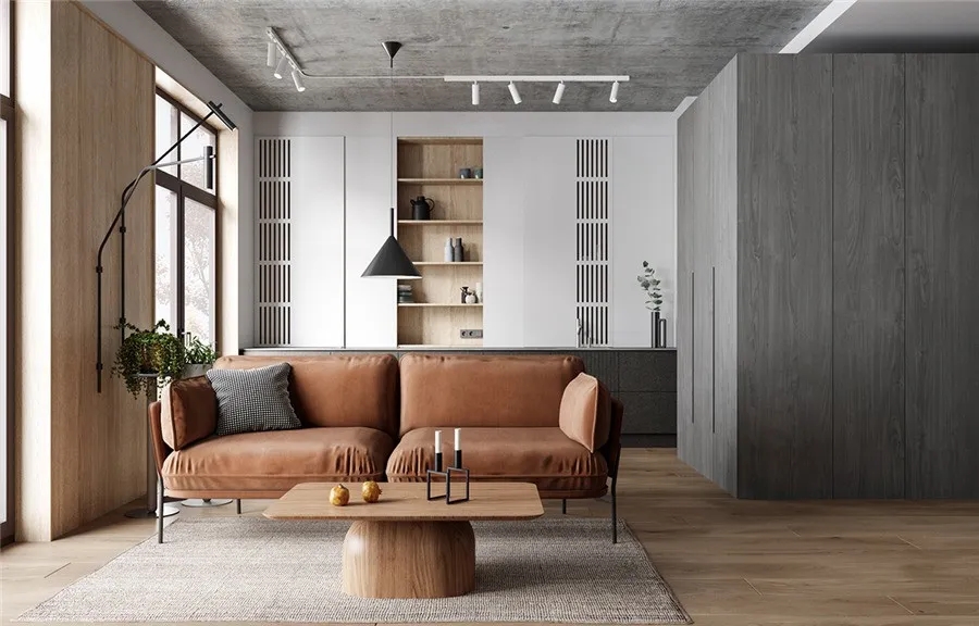 現(xiàn)代原木風格家裝設計室內裝修效果圖-客廳 現(xiàn)代原木風格家裝設計室內裝修效果圖-客廳