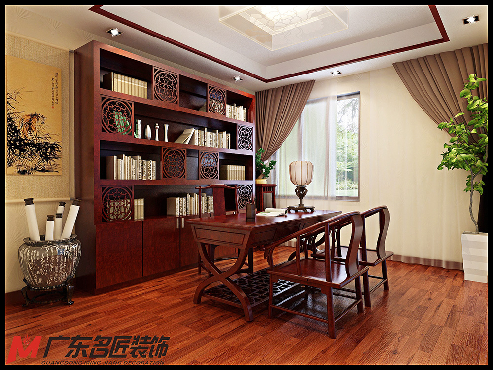 裝修公司新古典風(fēng)格室內(nèi)裝修效果圖-書房 裝修公司新古典風(fēng)格室內(nèi)裝修效果圖-書房
