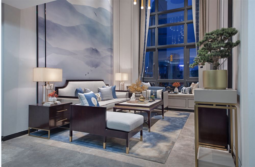 廣州市中山一路小區(qū)新中式風(fēng)格三居室裝修案例