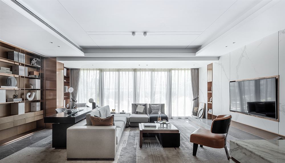 佛山市保利中央公園現(xiàn)代簡約風格三居室裝修案例