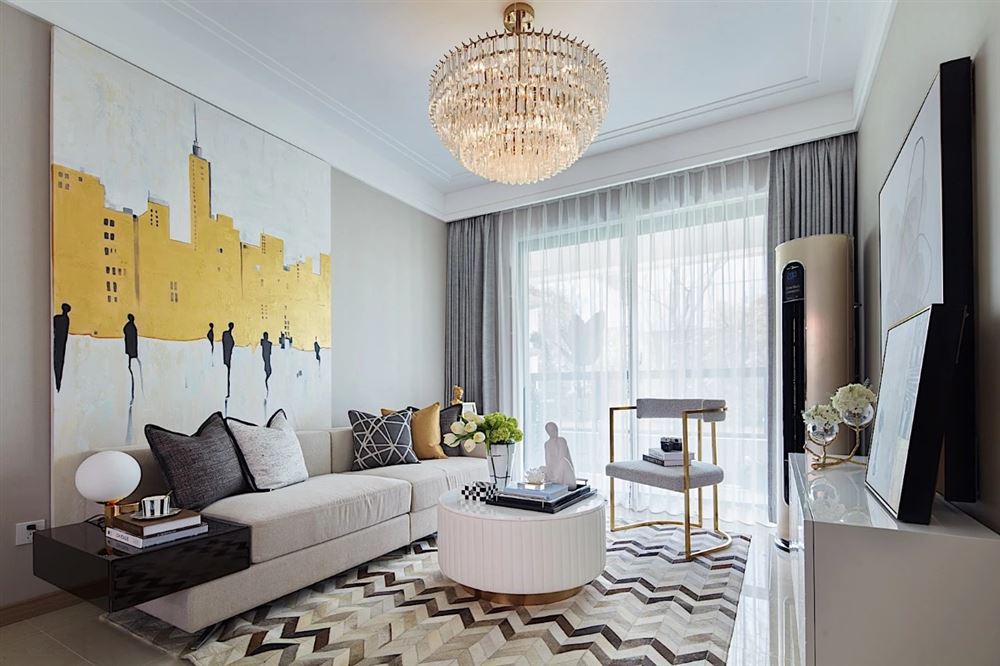 南寧市江宇都會明珠現(xiàn)代風格三居室裝修案例