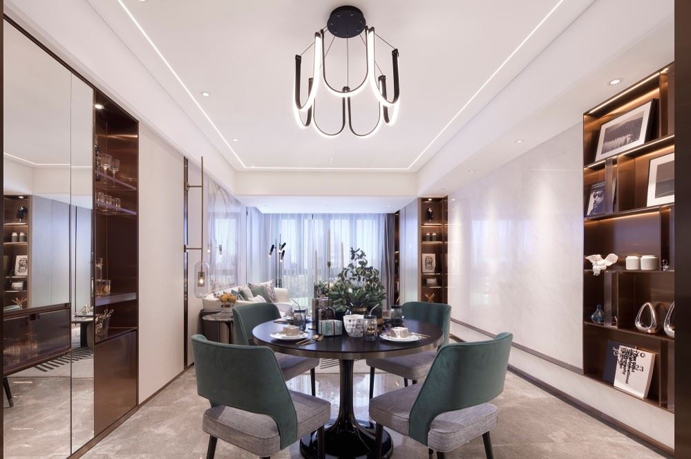 江門市富都新村輕奢風(fēng)格四居室裝修案例