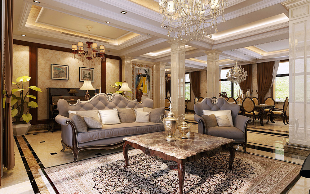 歐式風(fēng)格別墅裝修設(shè)計(jì)效果圖-龍光天瀛別墅430平米-別墅起居室裝修設(shè)計(jì) 歐式風(fēng)格別墅裝修設(shè)計(jì)效果圖-龍光天瀛別墅430平米-別墅起居室裝修設(shè)計(jì)