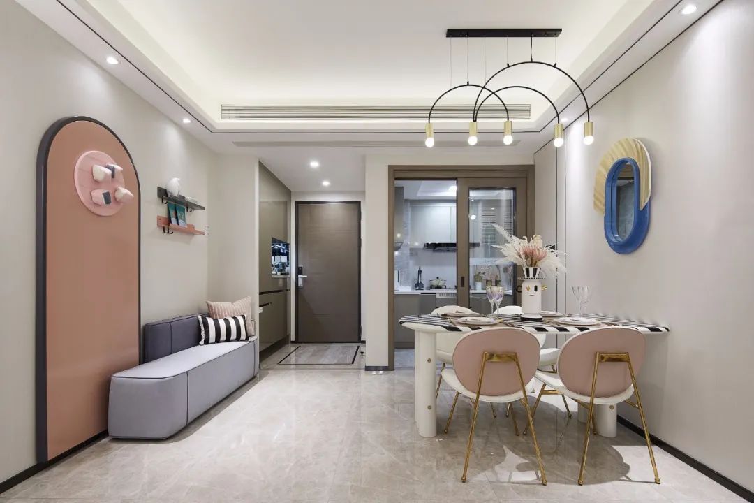 輕奢莫蘭迪風格室內(nèi)設(shè)計家裝案例-玄關(guān)