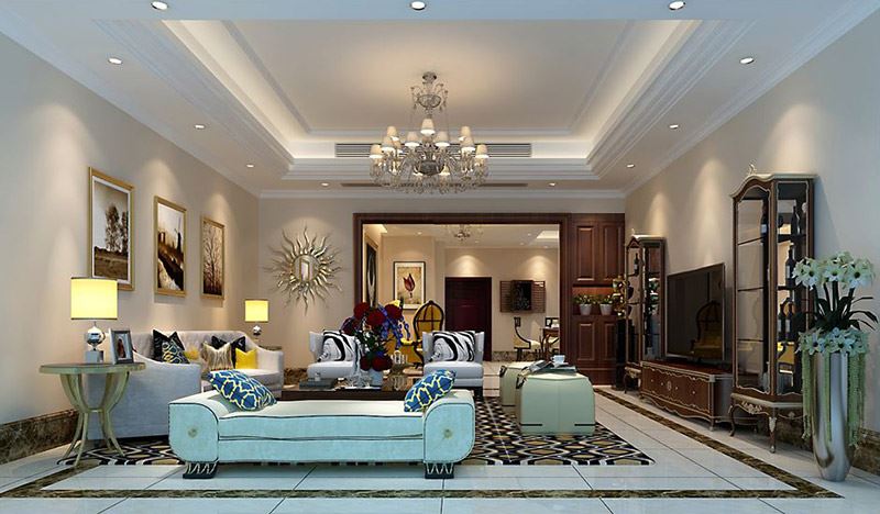 佛山市招商依云國際美式風格復式裝修案例