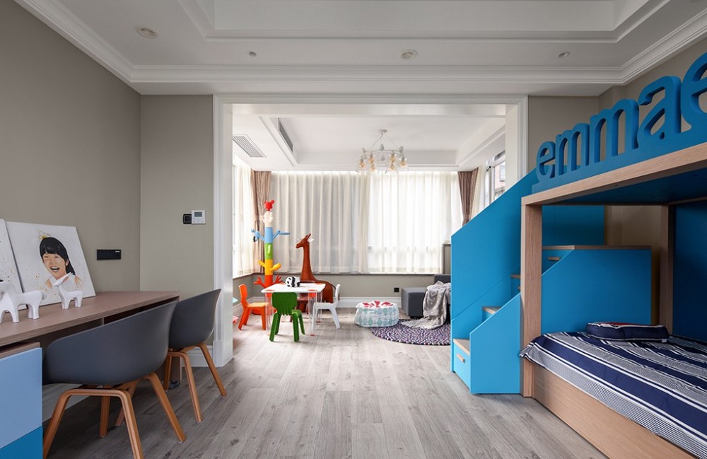 現(xiàn)代美式風(fēng)格別墅家裝案例效果圖-兒童房 現(xiàn)代美式風(fēng)格別墅家裝案例效果圖-兒童房