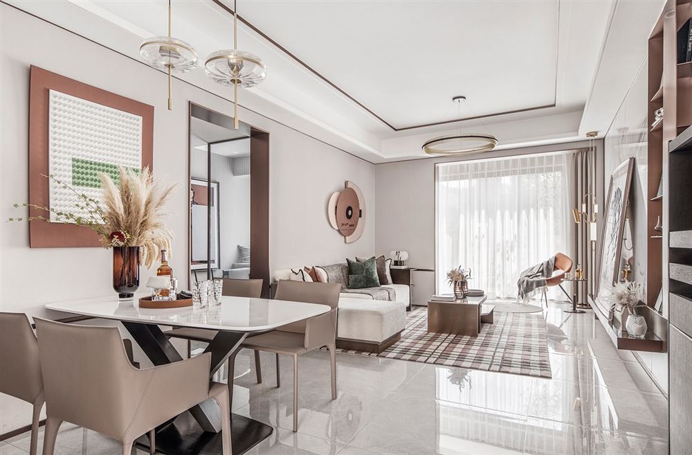 佛山市美的鷺湖森林度假區(qū)輕奢風(fēng)格三居室裝修案例