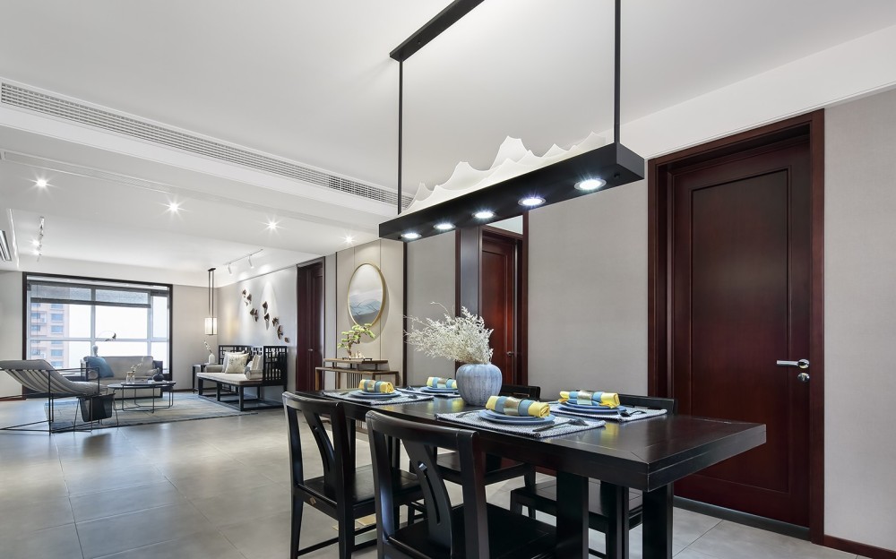 新中式風格室內(nèi)家裝案例效果圖-餐廳 新中式風格室內(nèi)家裝案例效果圖-餐廳