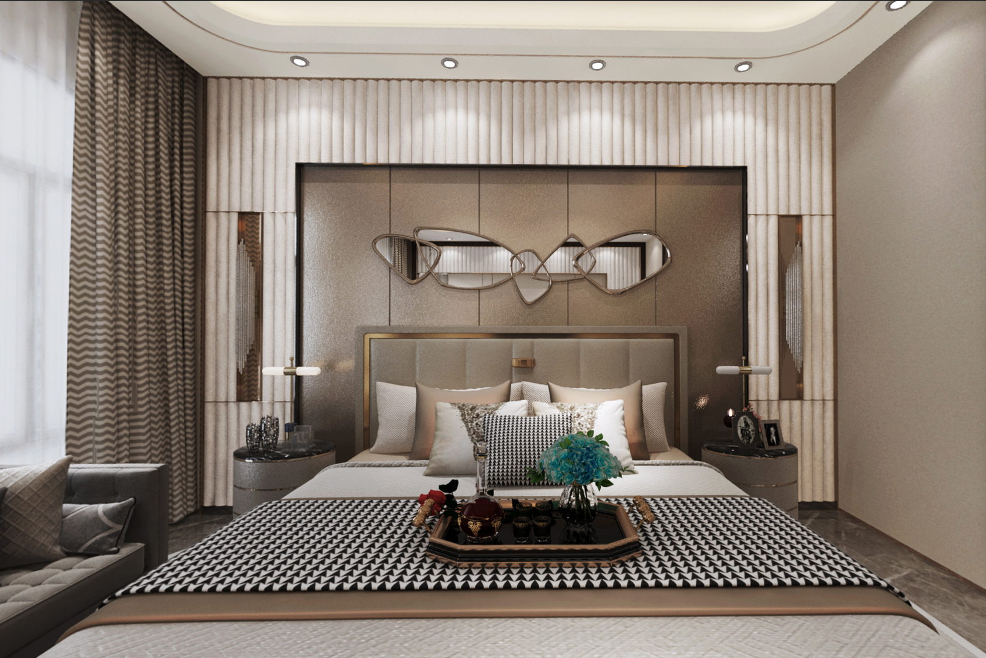 佛山保利外灘一號別墅350平米現(xiàn)代簡約風格室內(nèi)裝修案例-臥室 佛山保利外灘一號別墅350平米現(xiàn)代簡約風格室內(nèi)裝修案例-臥室