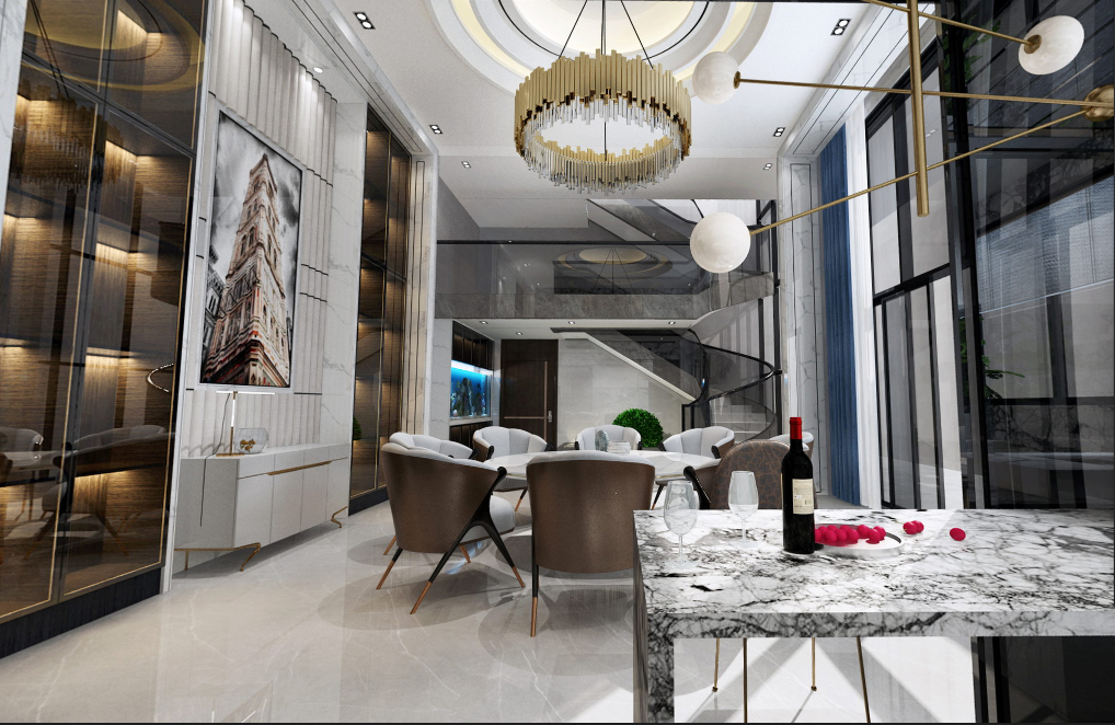 佛山保利外灘一號別墅350平米現(xiàn)代簡約風格室內(nèi)裝修案例-餐廳 佛山保利外灘一號別墅350平米現(xiàn)代簡約風格室內(nèi)裝修案例-餐廳