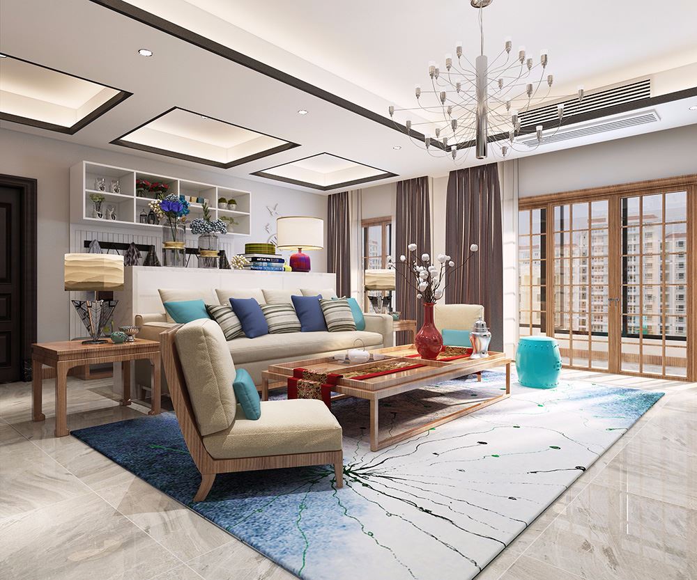 佛山市保利雲(yún)上輕奢風格別墅裝修案例