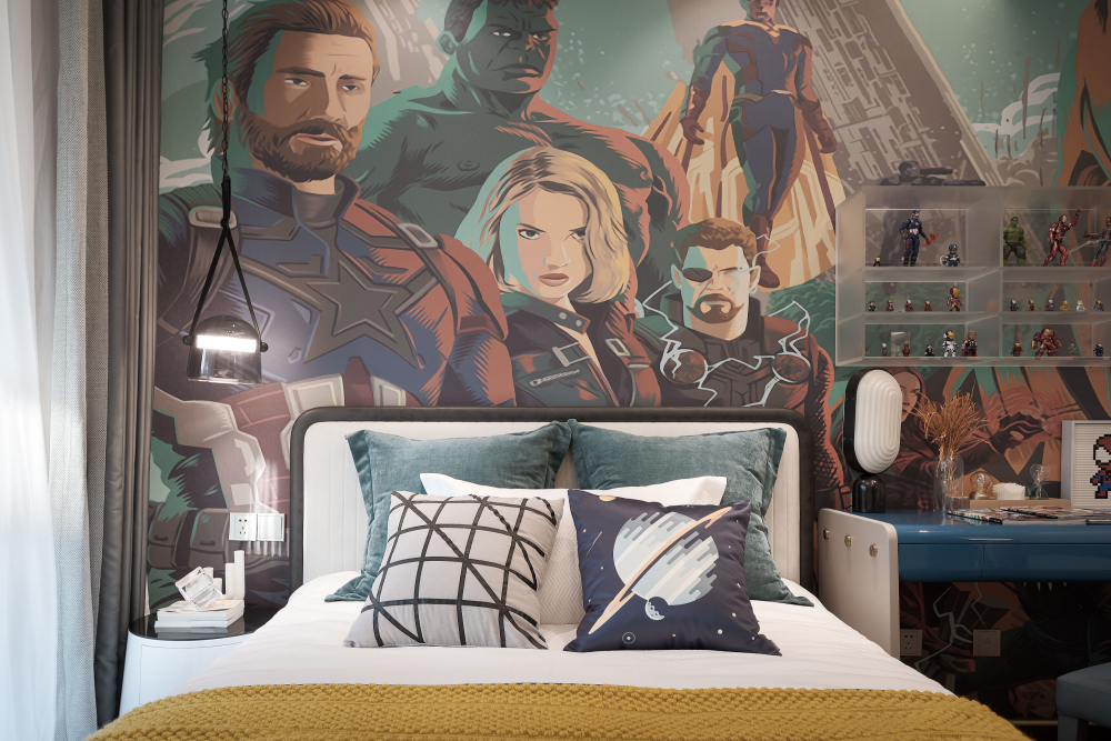 現(xiàn)代輕奢風(fēng)格室內(nèi)設(shè)計(jì)家裝案例-次臥 現(xiàn)代輕奢風(fēng)格室內(nèi)設(shè)計(jì)家裝案例-次臥