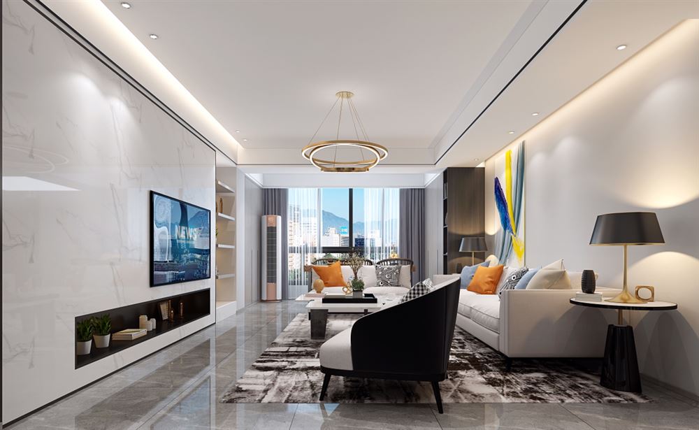 廣州市匯僑新城北區(qū)輕奢風(fēng)格三居室裝修案例