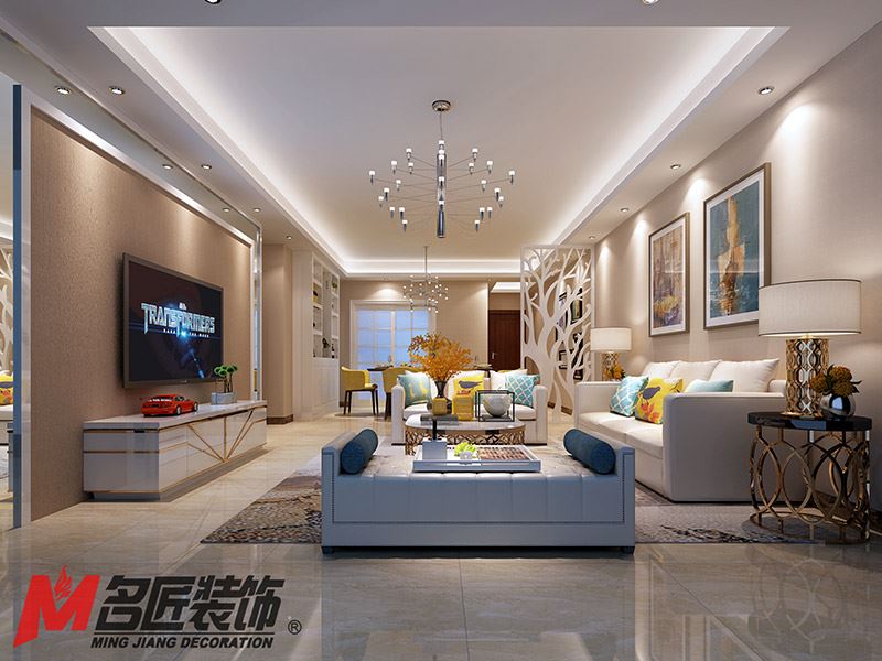 河源市香江名府現(xiàn)代簡約風(fēng)格三居室裝修案例