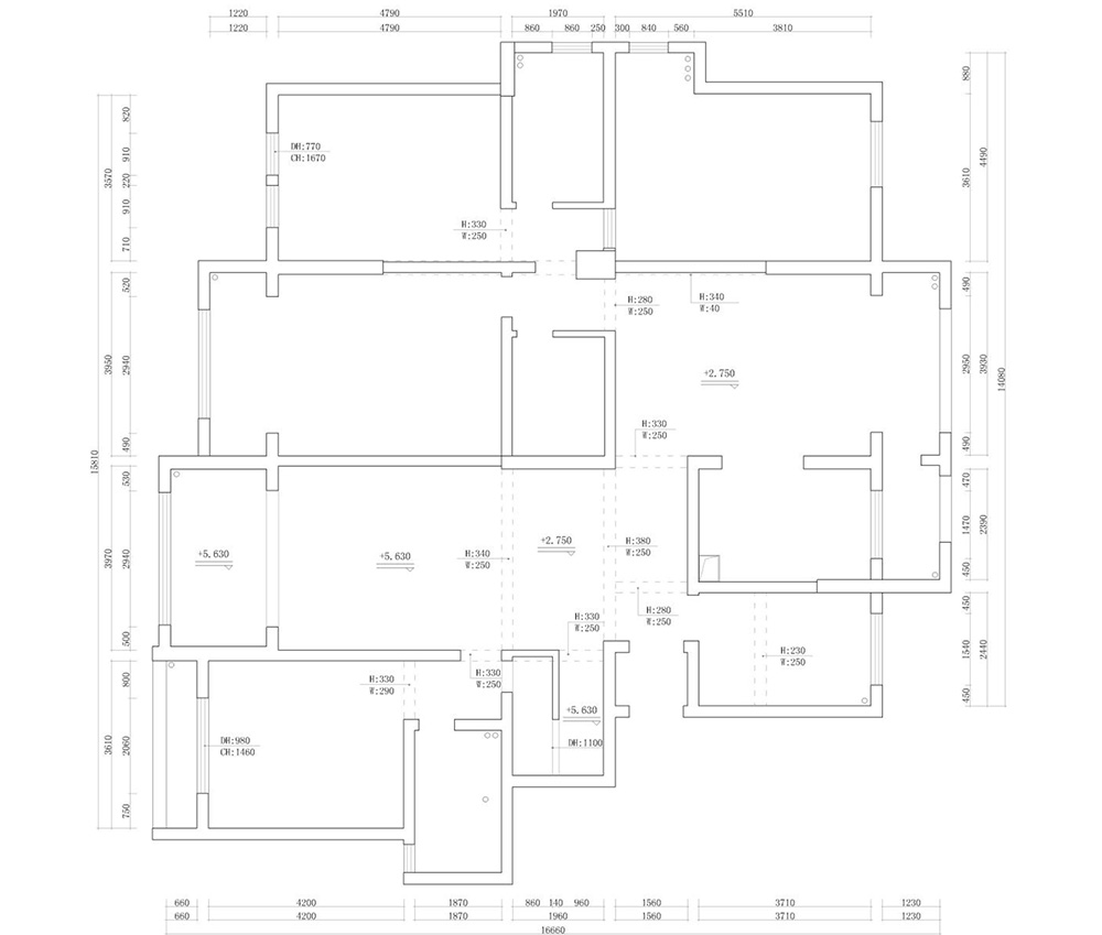新中式別墅大宅裝修設(shè)計-首層平面圖 新中式別墅大宅裝修設(shè)計-首層平面圖