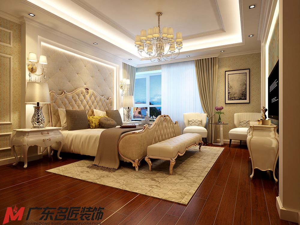 青島市魯信長春花園商住樓歐式風(fēng)格四居室裝修案例