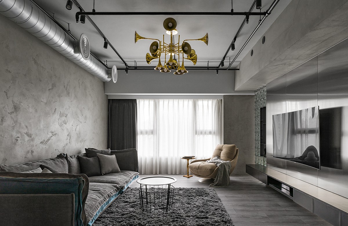 工業(yè)風(fēng)風(fēng)格家裝設(shè)計(jì)室內(nèi)裝修效果圖-客廳 工業(yè)風(fēng)風(fēng)格家裝設(shè)計(jì)室內(nèi)裝修效果圖-客廳