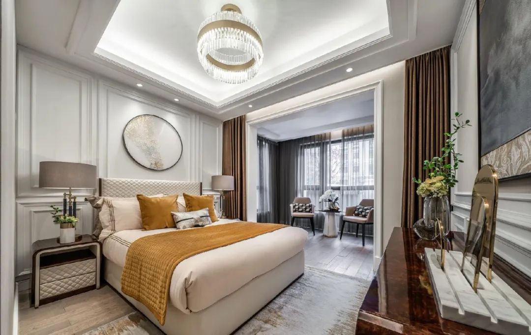 佛山裝修公司現(xiàn)代輕奢風(fēng)格別墅裝修效果圖-次臥 佛山裝修公司現(xiàn)代輕奢風(fēng)格別墅裝修效果圖-次臥