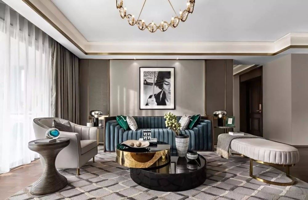 佛山市雅居樂&middot;江畔明珠輕奢風(fēng)格三居室裝修案例