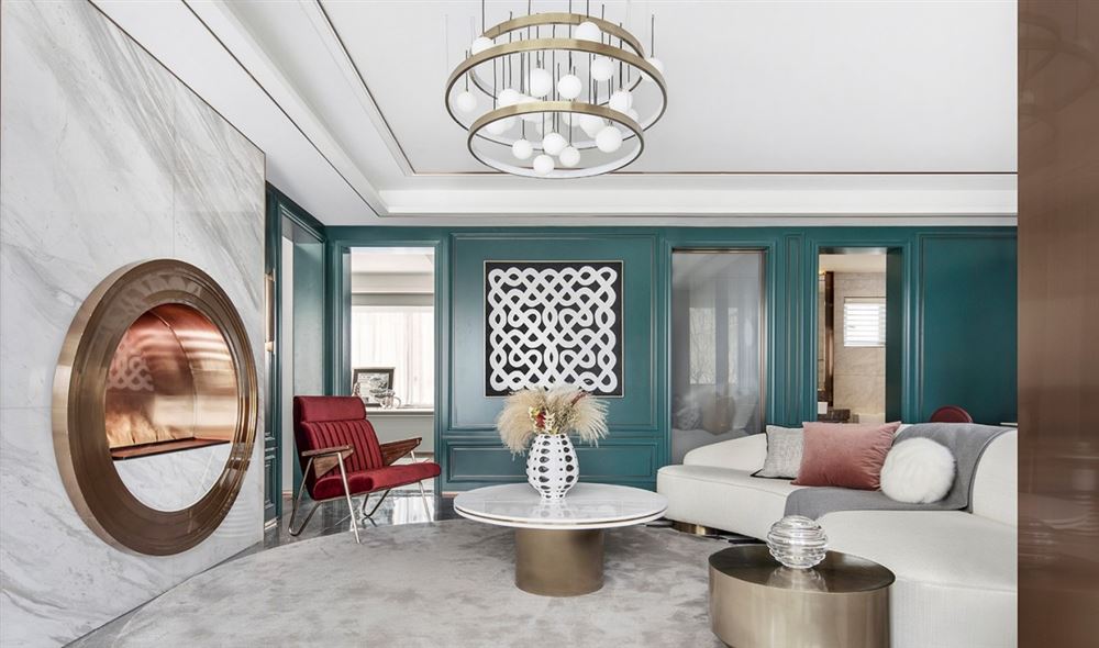 江門市德信園輕奢風(fēng)格三居室裝修案例