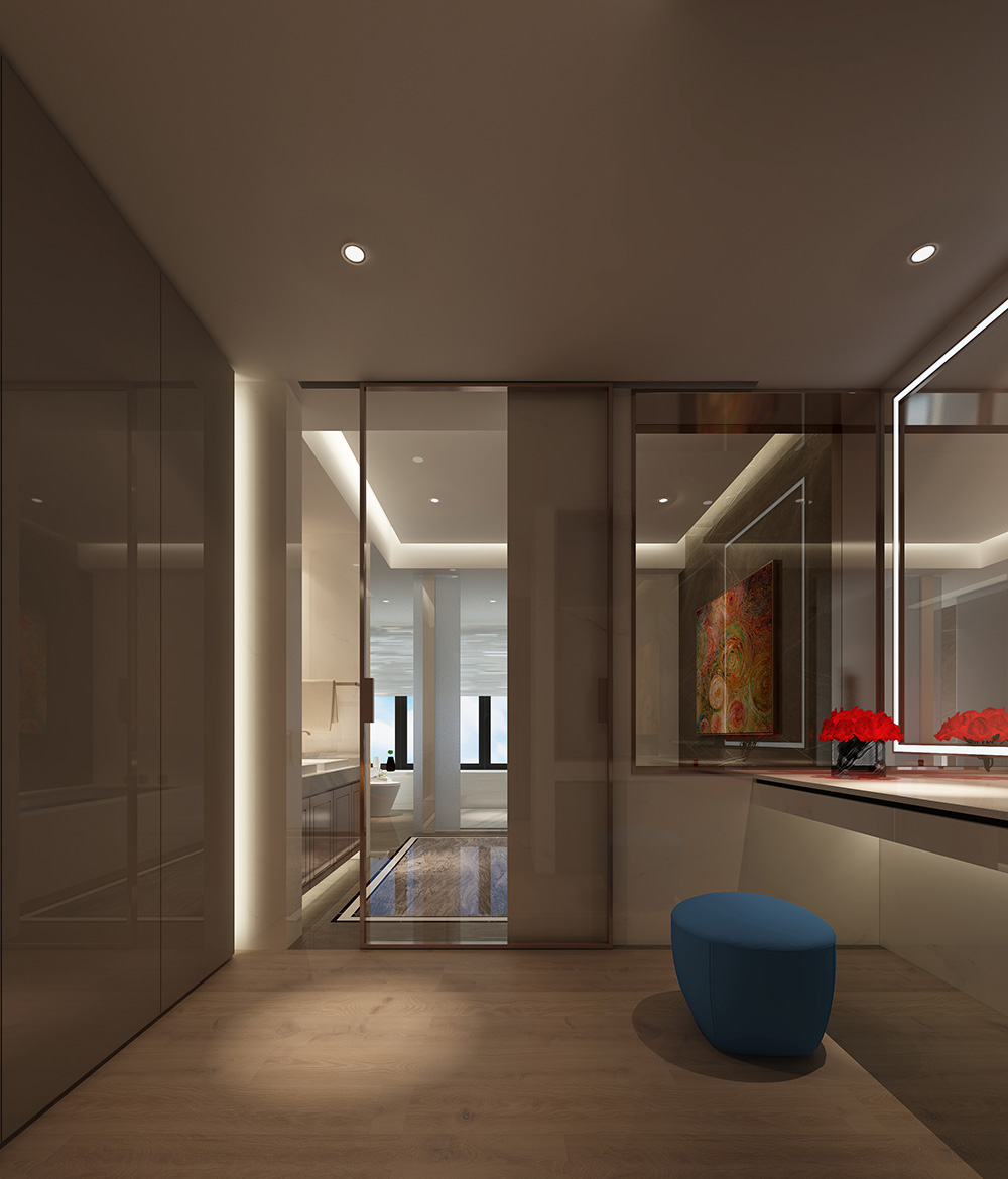 現代簡約風格室內裝修設計效果圖-鉆石之家富春山居-室內化妝間裝修設計 現代簡約風格室內裝修設計效果圖-鉆石之家富春山居-室內化妝間裝修設計