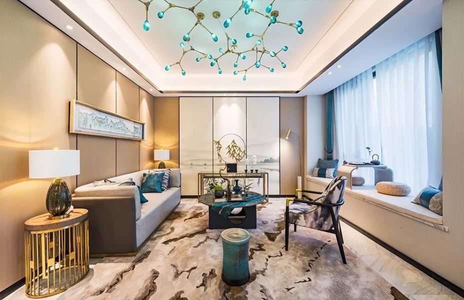 江門(mén)市寶源坊新中式風(fēng)格別墅裝修案例