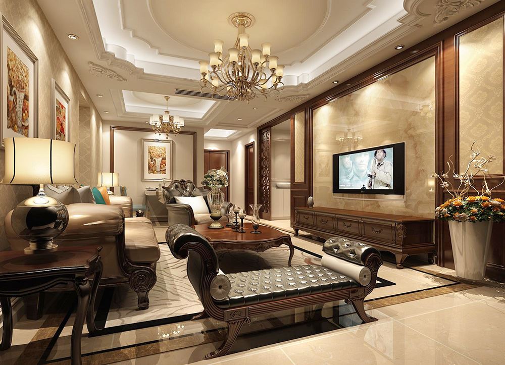 連云港市興業(yè)&middot;大學(xué)里歐式風(fēng)格三居室裝修案例