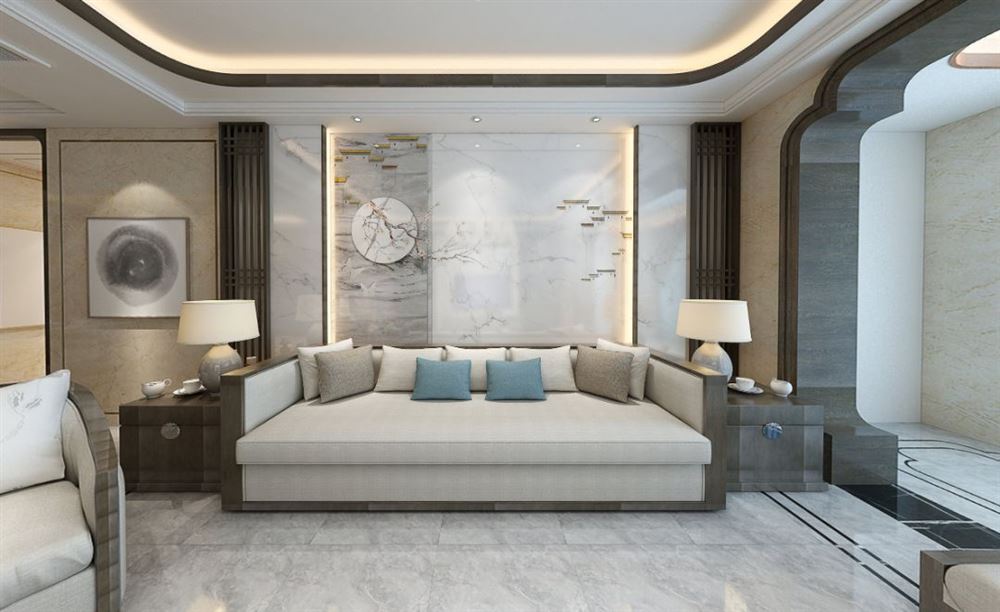 廣州市奧園灣區(qū)智谷新中式風(fēng)格四居室裝修案例