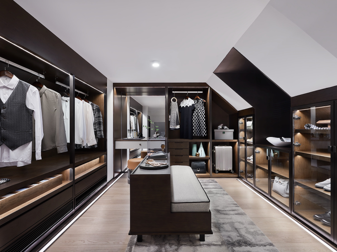 現(xiàn)代簡約風格別墅室內(nèi)設計家裝案例-衣帽間 現(xiàn)代簡約風格別墅室內(nèi)設計家裝案例-衣帽間