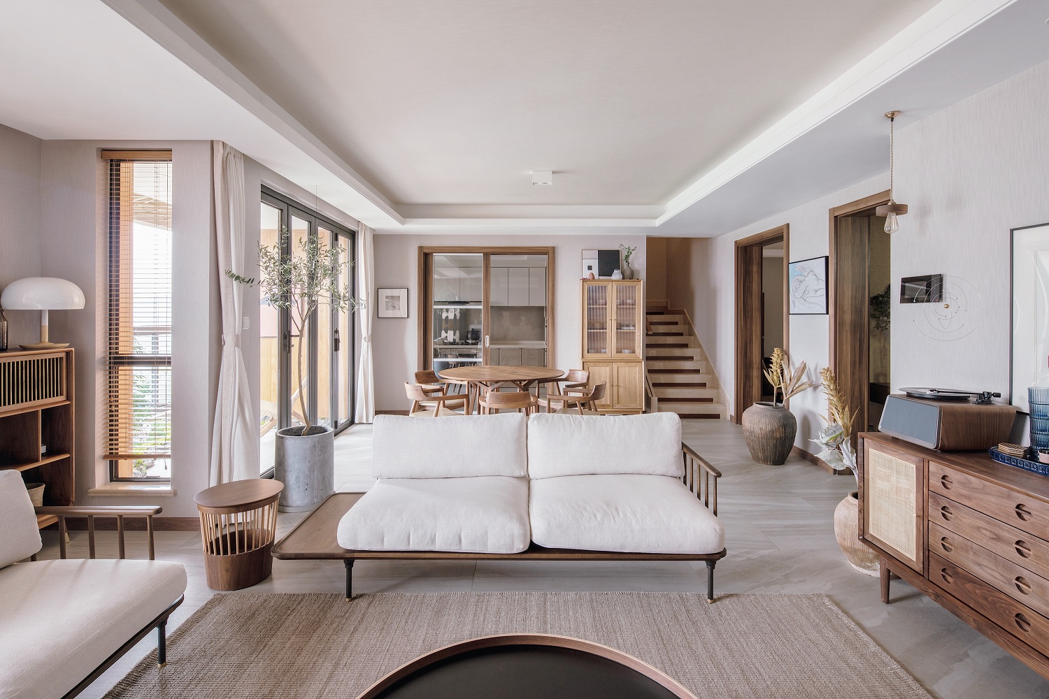 原木簡(jiǎn)約風(fēng)格室內(nèi)家裝案例效果圖-客廳 原木簡(jiǎn)約風(fēng)格室內(nèi)家裝案例效果圖-客廳