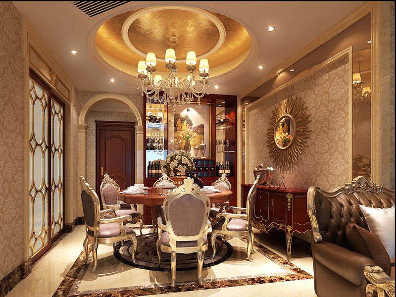 佛山市順德自在城新古典風(fēng)格三居室裝修案例