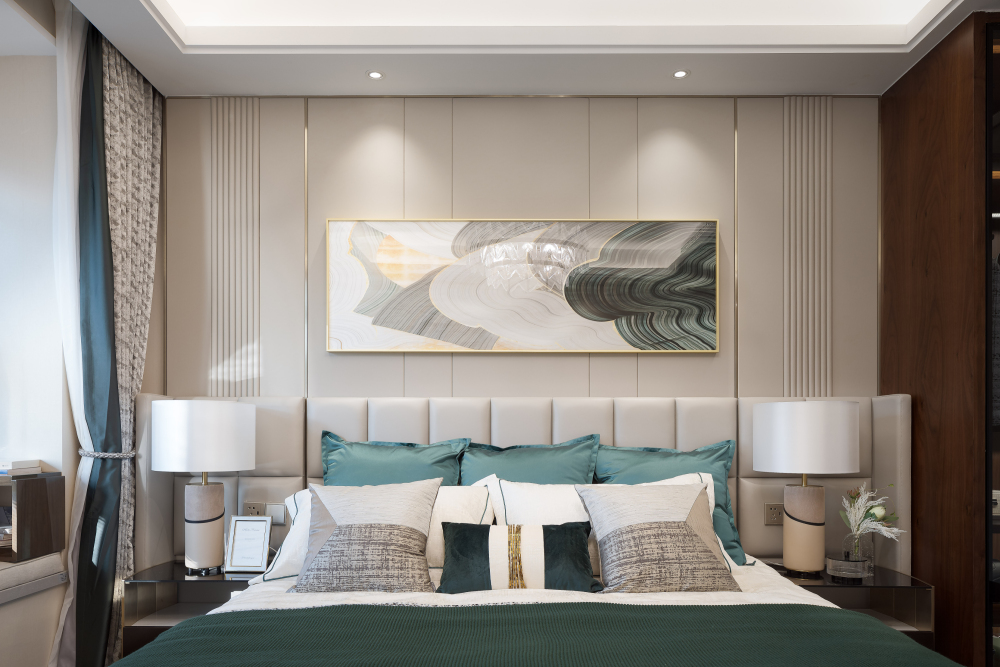 現(xiàn)代輕奢風(fēng)格室內(nèi)設(shè)計(jì)家裝案例-主臥 現(xiàn)代輕奢風(fēng)格室內(nèi)設(shè)計(jì)家裝案例-主臥